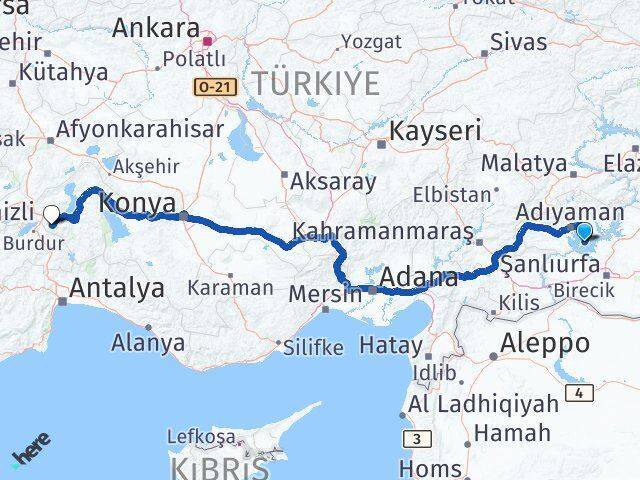 Samsat Isparta Arası Kaç Km - Yol Tarifi