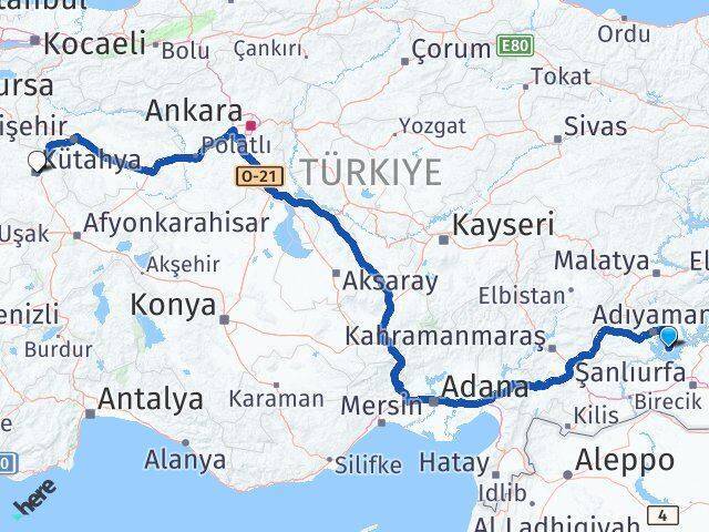 Samsat Kütahya Arası Kaç Km - Yol Tarifi