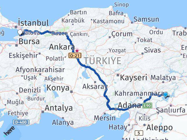 Samsat Yalova Arası Kaç Km - Yol Tarifi