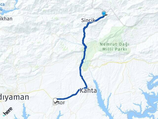 Çat Adıyaman Havalimanı Arası Kaç Km - Yol Tarifi