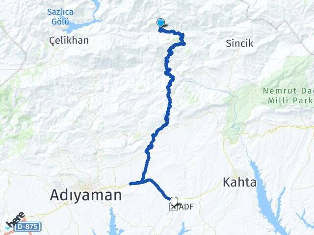 Şahinbeyler Adıyaman Havalimanı Arası Kaç Km - Yol Tarifi