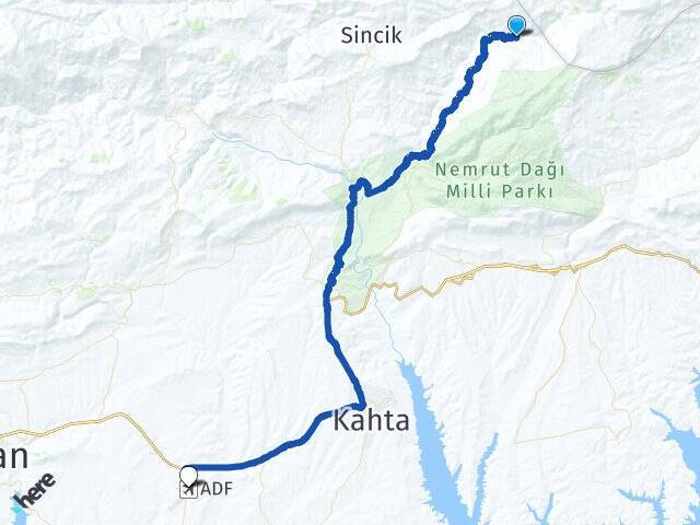 Taşkale Adıyaman Havalimanı Arası Kaç Km - Yol Tarifi