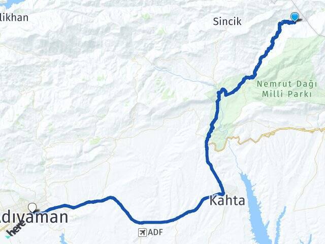 Taşkale Adıyaman Otogarı Arası Kaç Km - Yol Tarifi