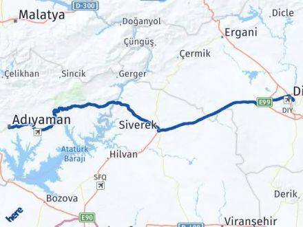 Adıyaman Sur Diyarbakır Arası Kaç Km - Yol Haritası