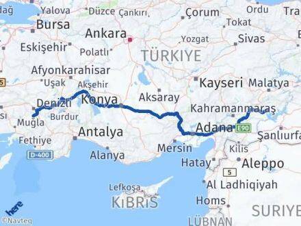 Adıyaman Tavas Denizli Arası Kaç Km - Yol Haritası