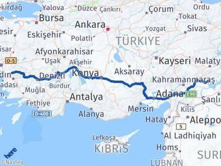 Adıyaman Tire İzmir Arası Kaç Km - Yol Haritası