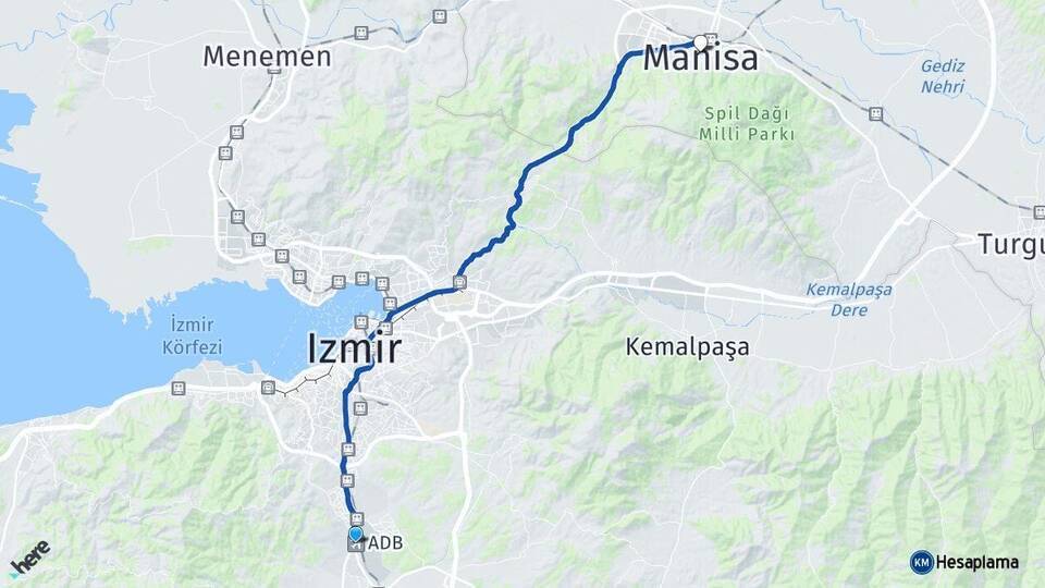 Adnan Menderes Havalimanı Manisa Arası Kaç Km - Yol Tarifi