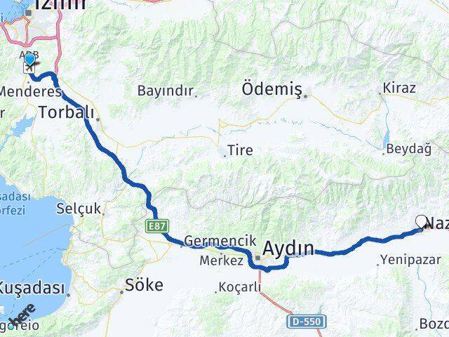 Adnan Menderes Havalimanı Nazilli Arası Kaç Km - Yol Tarifi