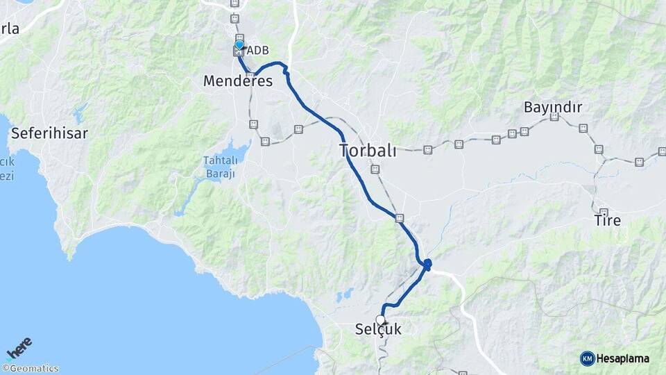 Adnan Menderes Havalimanı Selçuk Arası Kaç Km - Yol Tarifi