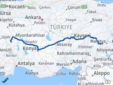 Afyonkarahisar Akçadağ Arası Kaç Km - Yol Tarifi