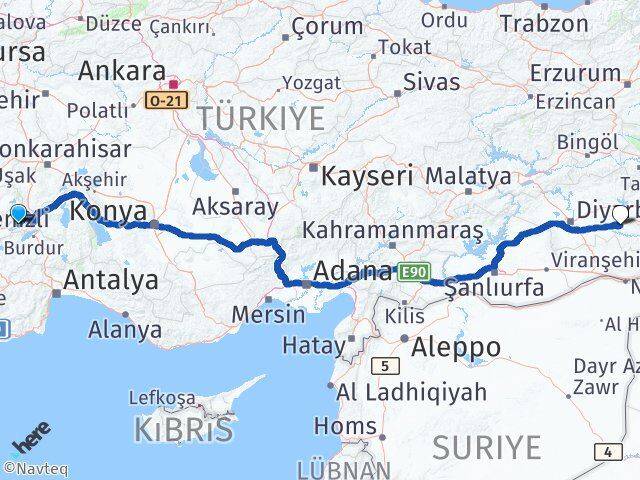 Afyonkarahisar Başmakçı Batman Arası Kaç Km - Yol Haritası