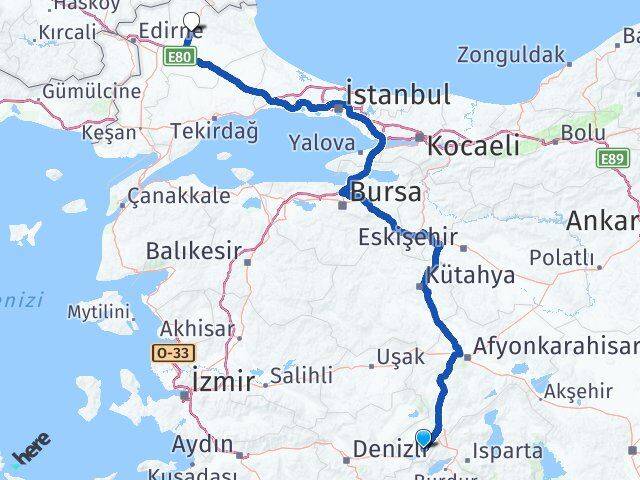 Afyonkarahisar Başmakçı Kırklareli Arası Kaç Km - Yol Haritası