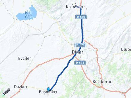 Afyonkarahisar Başmakçı Kızılören Arası Kaç Km - Yol Haritası