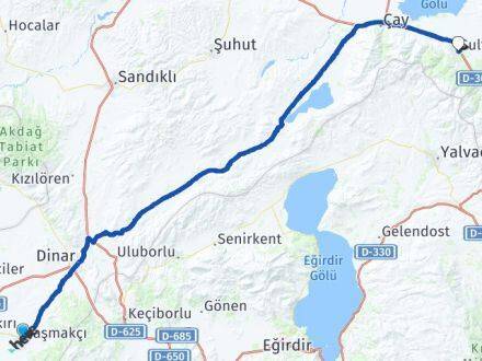 Afyonkarahisar Başmakçı Sultandağı Arası Kaç Km - Yol Haritası