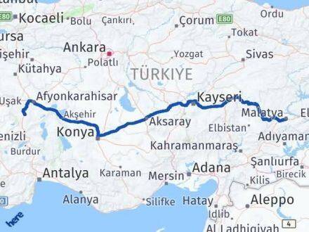 Afyonkarahisar Battalgazi Malatya Arası Kaç Km - Yol Haritası