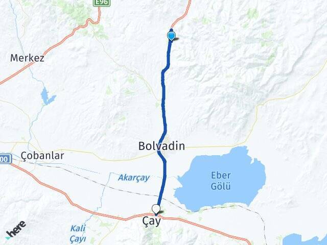 Kemerkaya Çay Otogarı Arası Kaç Km - Yol Tarifi