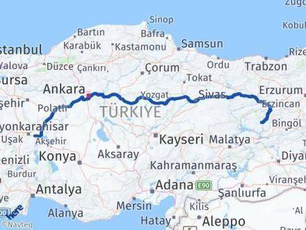Afyonkarahisar Çobanlar Tunceli Arası Kaç Km - Yol Haritası