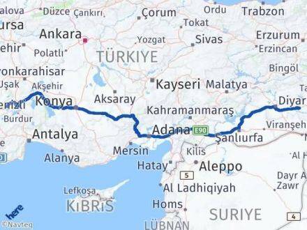 Afyonkarahisar Dazkırı Batman Arası Kaç Km - Yol Haritası
