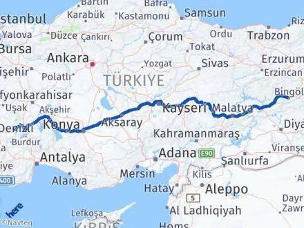 Afyonkarahisar Dazkırı Bingöl Arası Kaç Km - Yol Haritası
