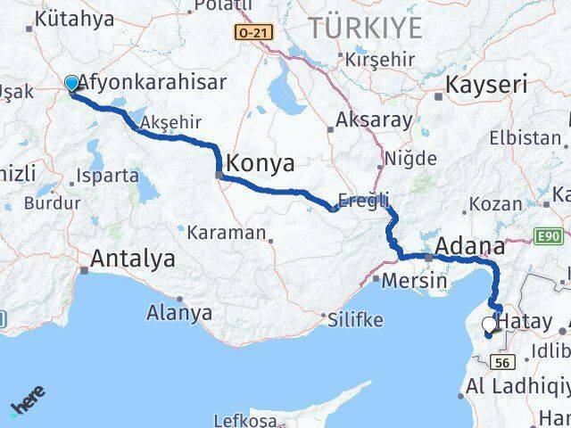 Afyonkarahisar Defne Arası Kaç Km - Yol Tarifi