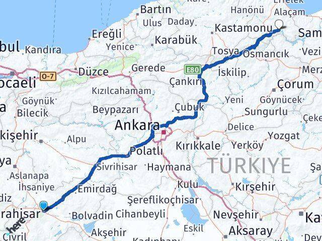 Afyonkarahisar Durağan Arası Kaç Km - Yol Tarifi