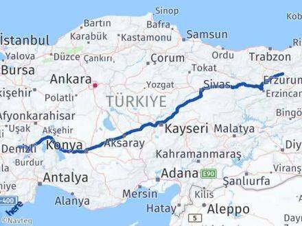 Afyonkarahisar Evciler Bayburt Arası Kaç Km - Yol Haritası