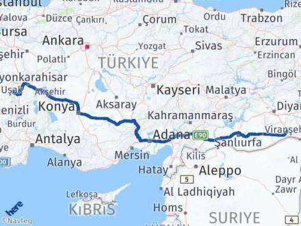 Afyonkarahisar Hocalar Mardin Arası Kaç Km - Yol Haritası