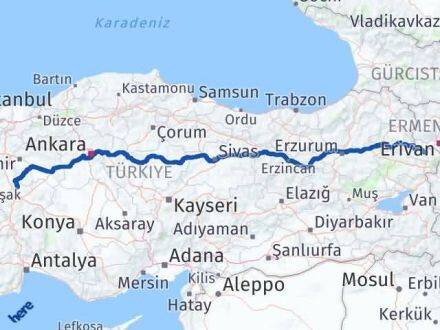 Afyonkarahisar İhsaniye Iğdır Arası Kaç Km - Yol Haritası