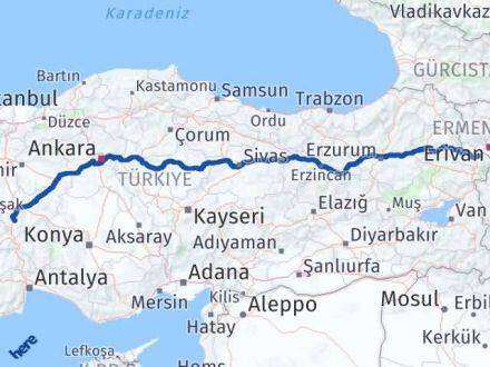 Afyonkarahisar Karakoyunlu Iğdır Arası Kaç Km - Yol Haritası