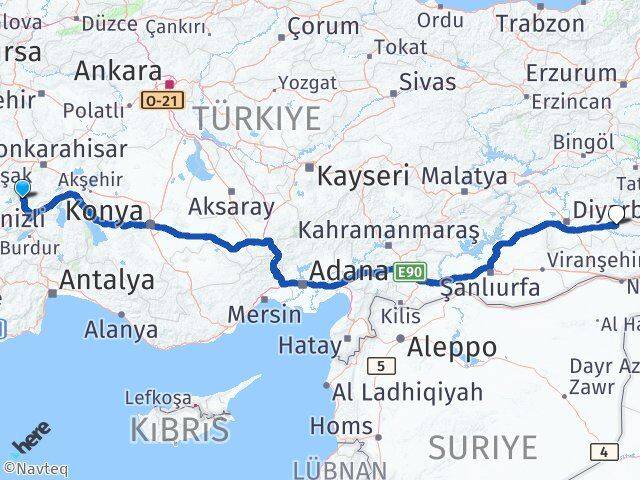 Afyonkarahisar Kızılören Batman Arası Kaç Km - Yol Haritası