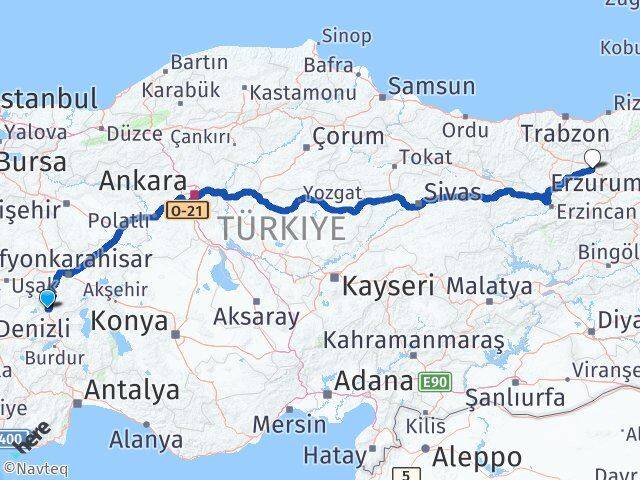 Afyonkarahisar Kızılören Bayburt Arası Kaç Km - Yol Haritası