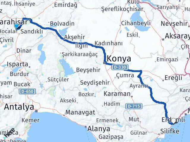 Başağaç Erdemli Arası Kaç Km - Yol Tarifi