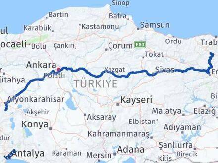 Afyonkarahisar Şuhut Gümüşhane Arası Kaç Km - Yol Haritası