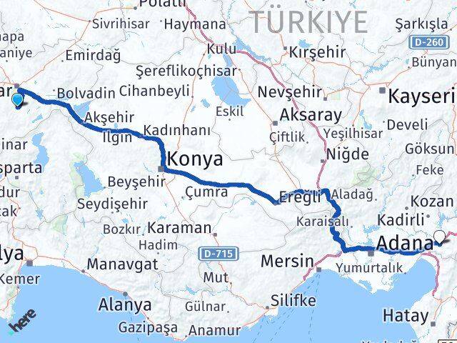 Afyonkarahisar Şuhut Osmaniye Arası Kaç Km - Yol Haritası