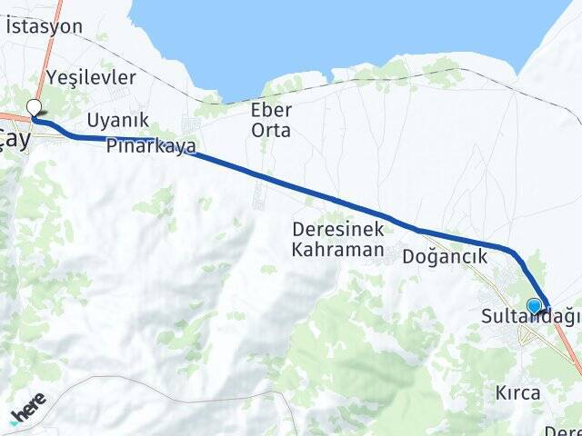 Sultandağı Çay Otogarı Arası Kaç Km - Yol Tarifi