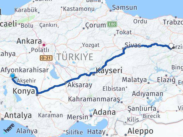 Sultandağı Erzincan Arası Kaç Km - Yol Tarifi