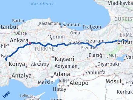 Afyonkarahisar Tuzluca Iğdır Arası Kaç Km - Yol Haritası