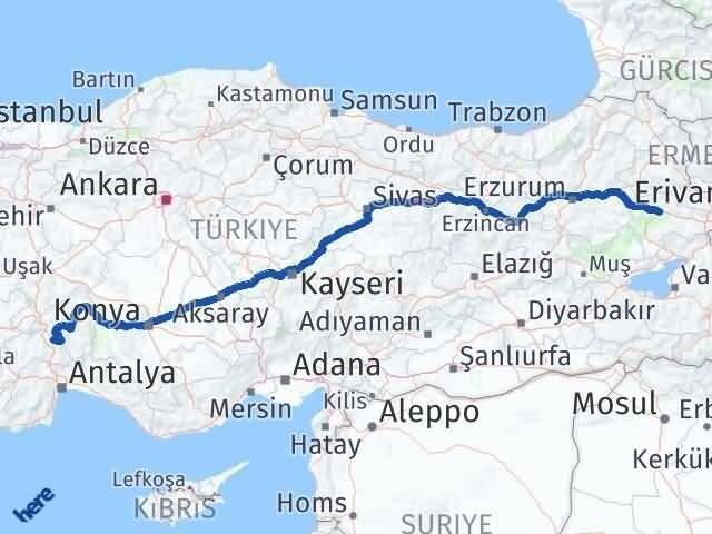 Ağrı Ağlasun Burdur Arası Kaç Km - Yol Haritası