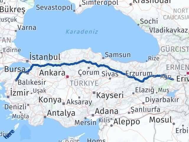 Ağrı Altıeylül Arası Kaç Km - Yol Tarifi