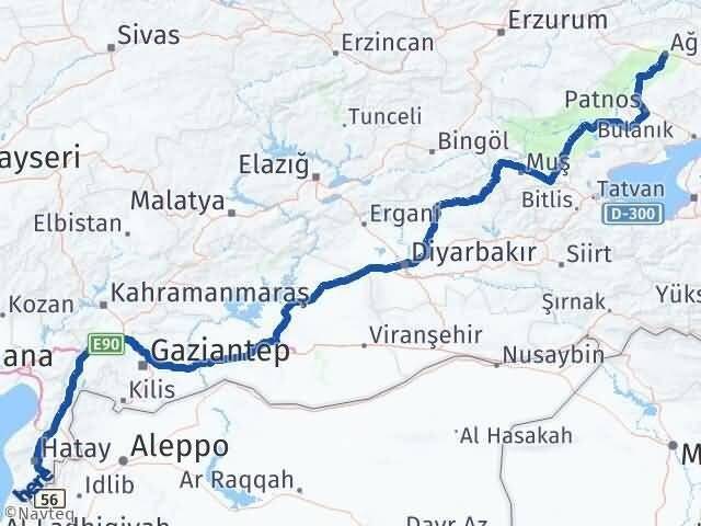 Ağrı Altınözü Arası Kaç Km - Yol Tarifi