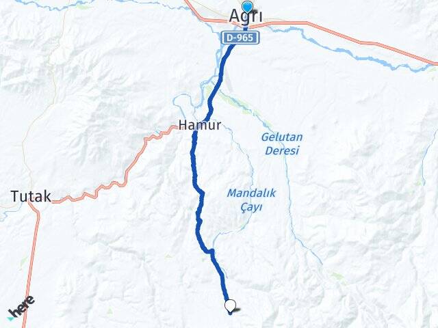 Ağrı Aşağıaladağ Hamur Arası Kaç Km - Yol Haritası