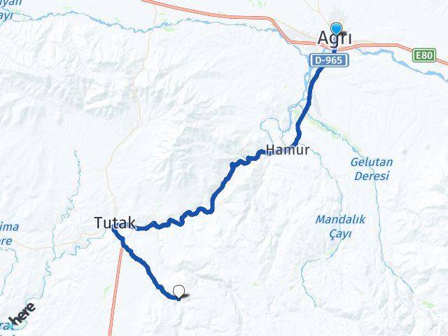 Ağrı Aşağıkarahalit Tutak Arası Kaç Km - Yol Haritası