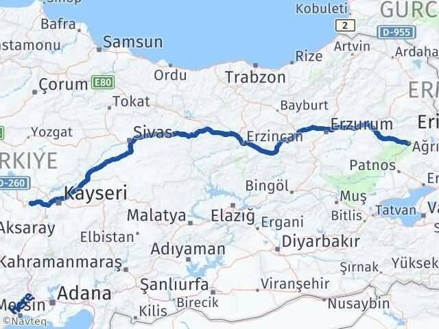 Ağrı Avanos Nevşehir Arası Kaç Km - Yol Haritası