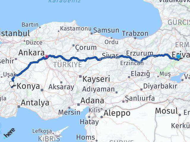 Ağrı Dinar Afyonkarahisar Arası Kaç Km - Yol Haritası