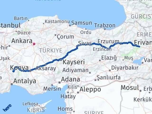 Ağrı Eğirdir Isparta Arası Kaç Km - Yol Haritası
