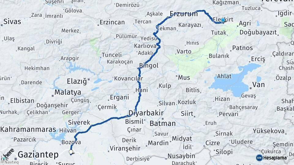 Eleşkirt Şanlıurfa Arası Kaç Km - Yol Tarifi