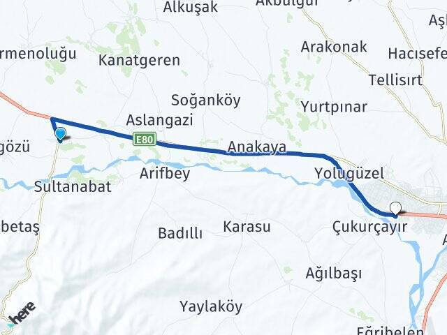 Yeşilova Ağrı Otogarı Arası Kaç Km - Yol Tarifi