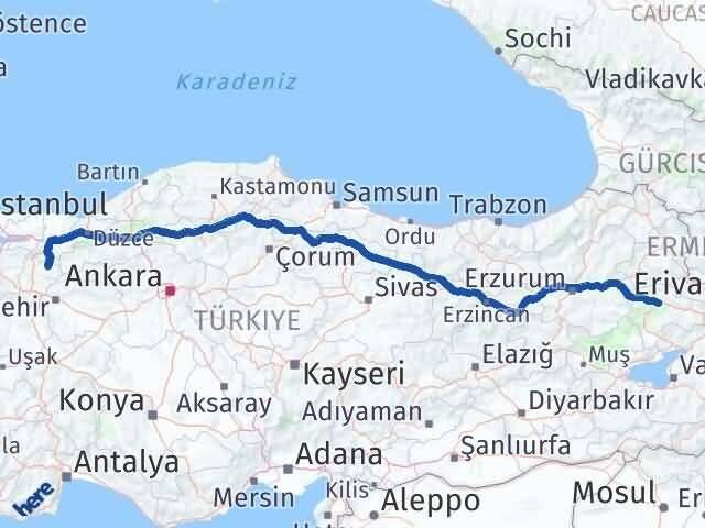 Ağrı Gölpazarı Bilecik Arası Kaç Km - Yol Haritası