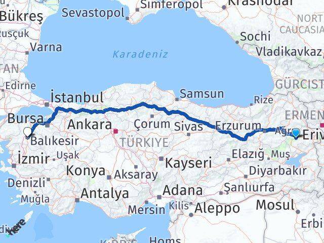 Ağrı Hamur Balıkesir Arası Kaç Km - Yol Haritası