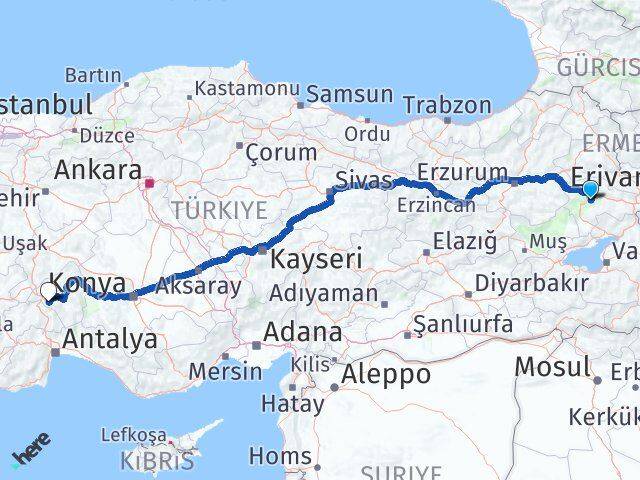 Ağrı Hamur Isparta Arası Kaç Km - Yol Haritası